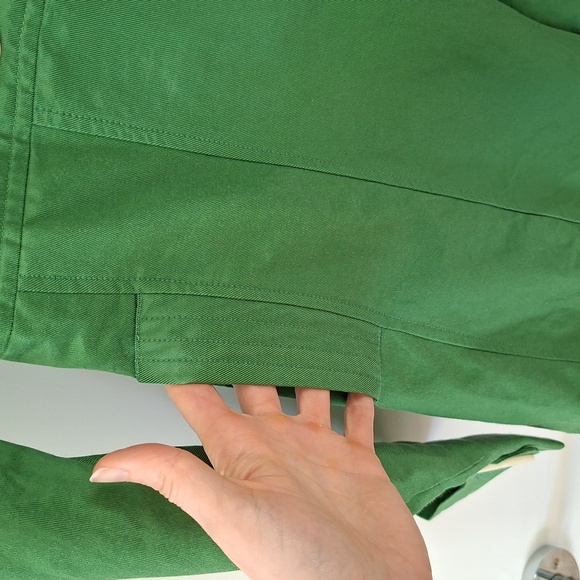 Nick & Mo Green Babydoll Funnel Neck Trench Coat w/ Floral Lining (Size S) - Picture 6 of 10